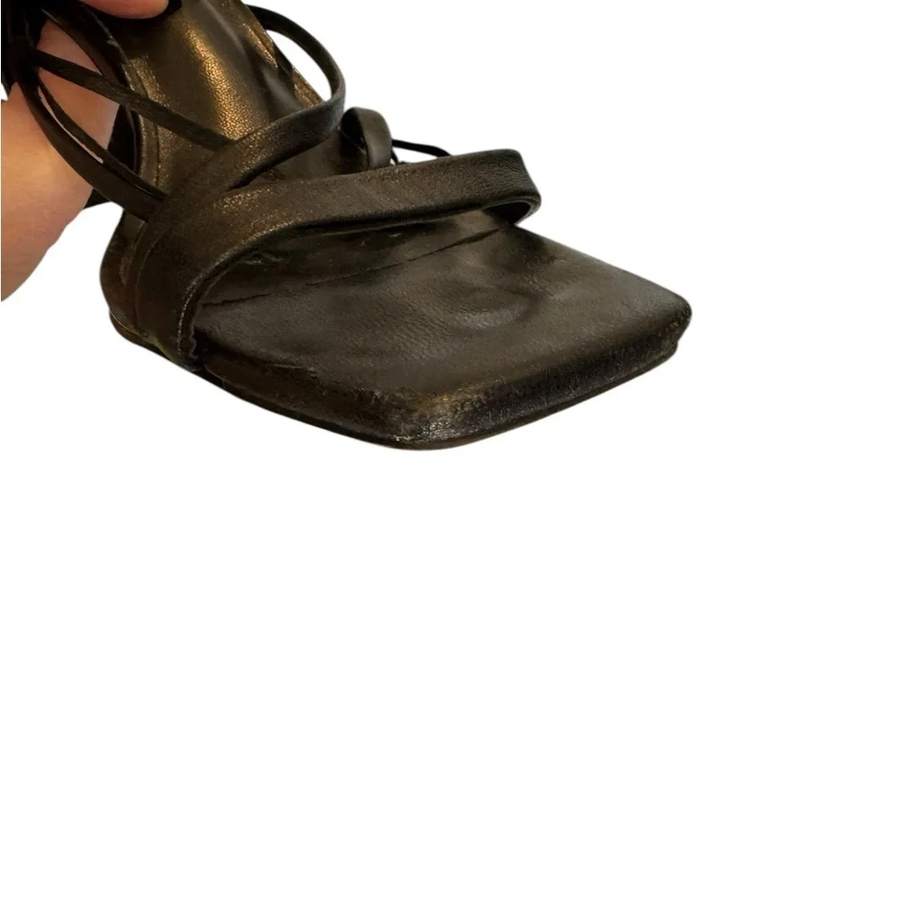 Tony Bianco - Classic Black Nappa Elegant Strappy Heels Sz 7.5